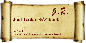 Jedlicska Róbert névjegykártya